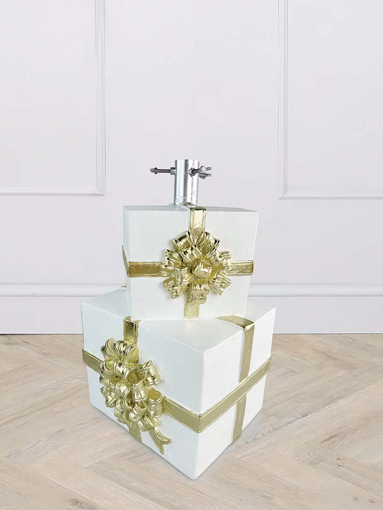 Present Stack Tree Stand - White/Gold