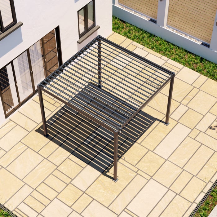 Shadow 3m Square Pergola with Tilting Louvres