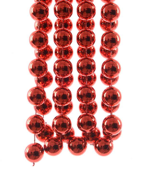 2.7M Plastic XXL Bead Garland - Red