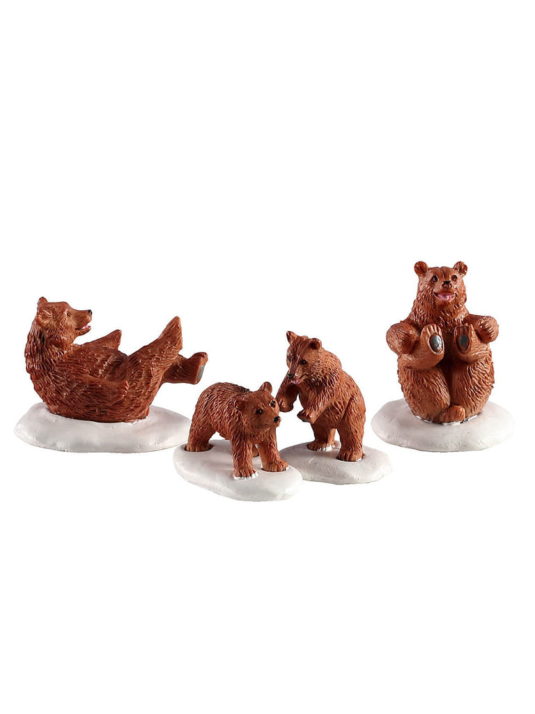 Bear Family Snow Day Figurines, Set of 4