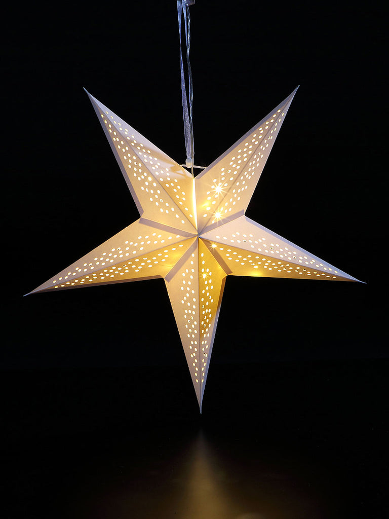 40cm Paper North Star With 15 Warm White Leds