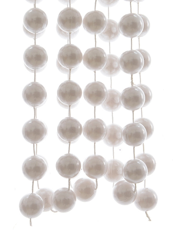 2.7m Plastic Bead XXL Garland - White