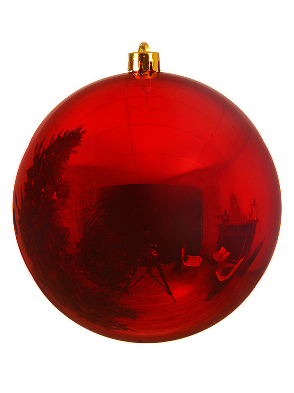 20cm Shiny Shatterproof Bauble - Red