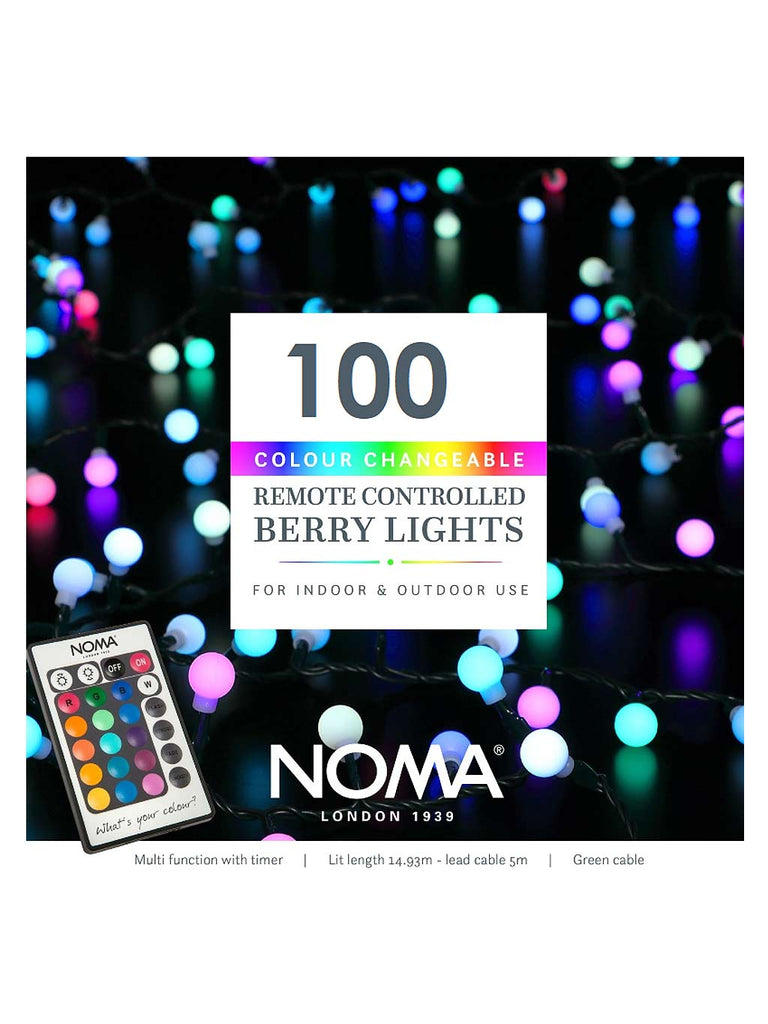 100 Colour Changeable Remote Controlled Berry Lights