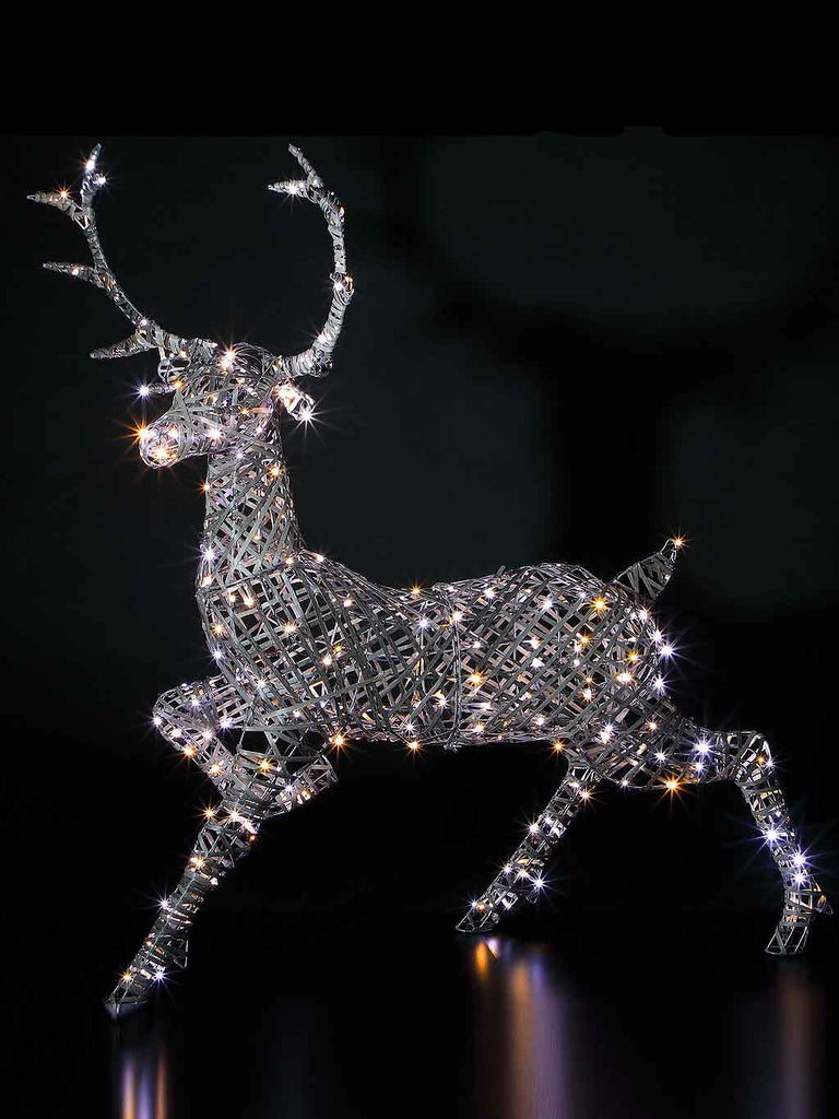 1.4M Grey Rattan Woburn Stag with 300 LEDs
