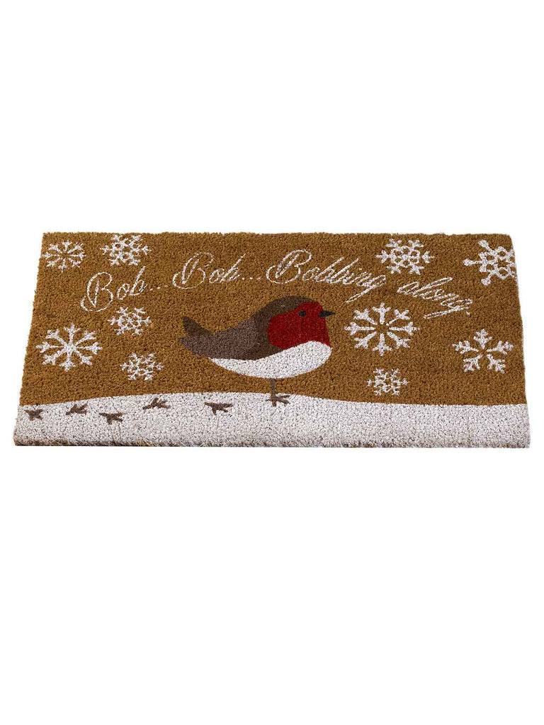 45 x 75cm Door Mat - Snowy Robin