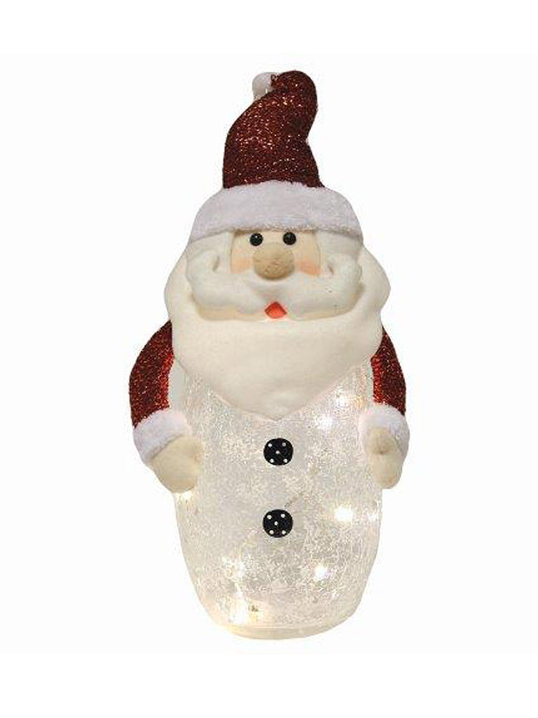 38cm LED Crackle Santa/Snowman