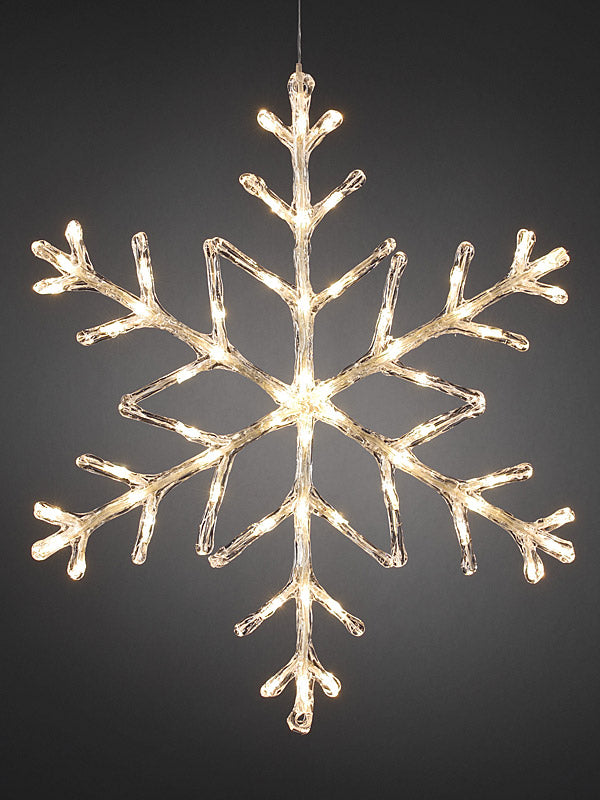 60cm Snowflake with 60 LEDs - Warm White