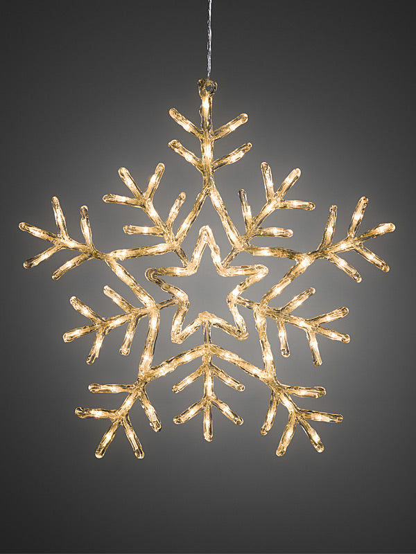 58cm LED Acrylic Snowflake - Warm White