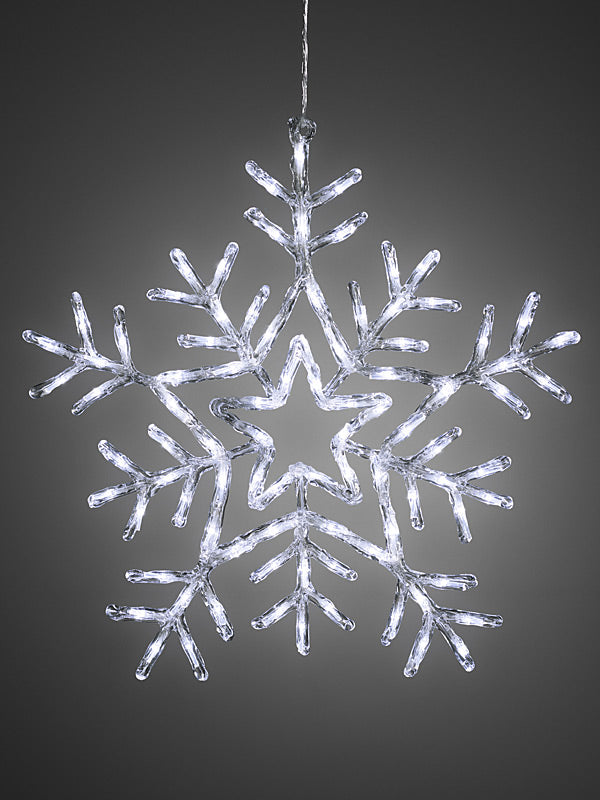 58cm LED Acrylic Snowflake - White