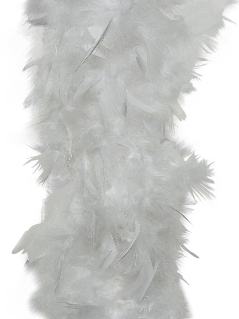 1.8m (6ft) Feather Boa Garland - White