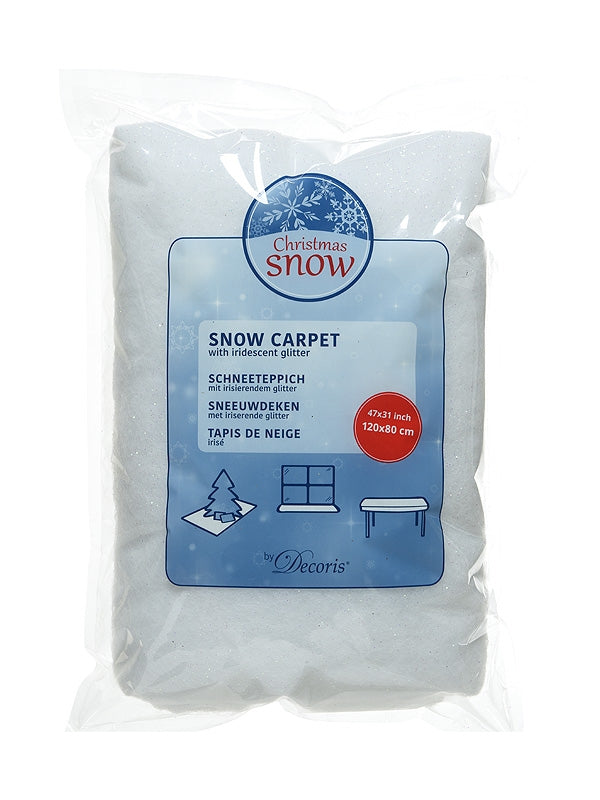120 x 80cm Snow Carpet with Iris Glitter
