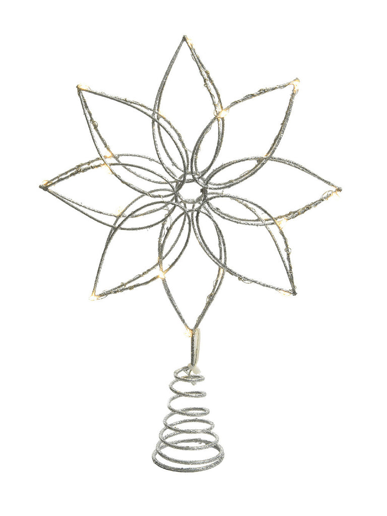 27cm Micro LED Flower Tree Topper - Warm White