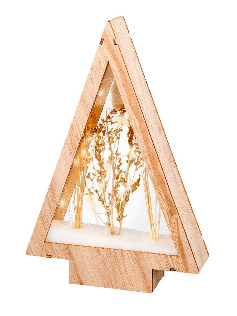 28cm Micro LED Wooden Frame Tree with 25 LEDs