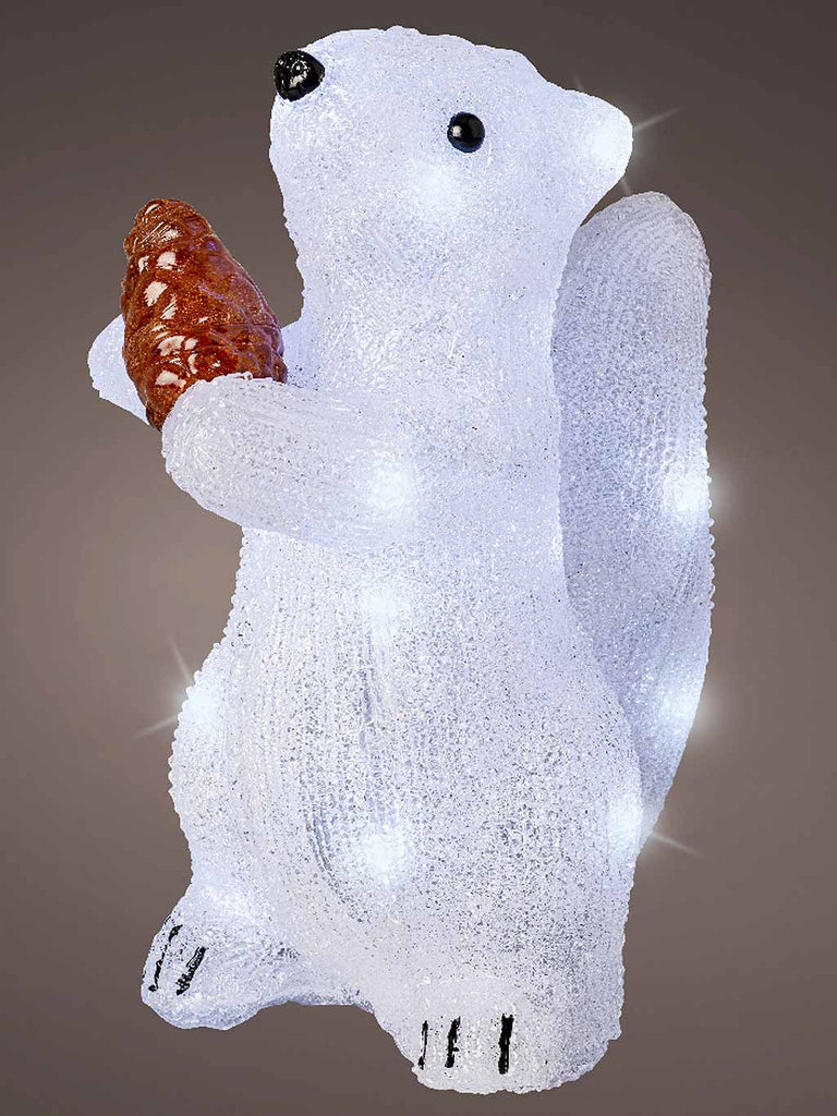 24cm LED Battery Operated Acrylic Squirrel