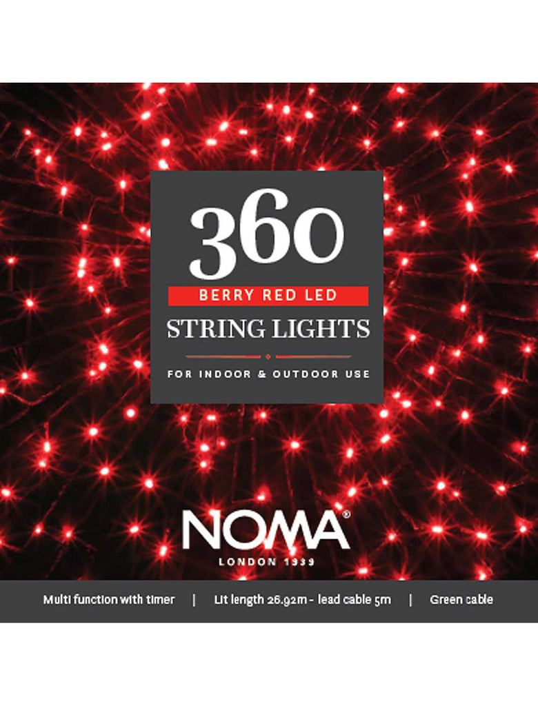 360 LED Multi-Function String Lights - Red