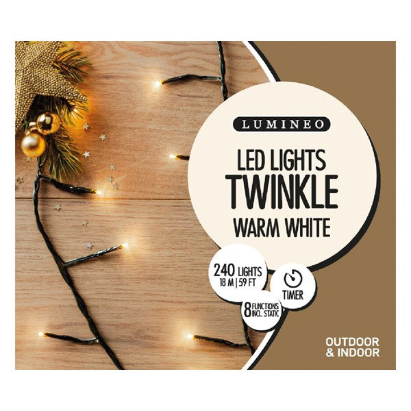 240 LED Twinkle Lights - Warm White