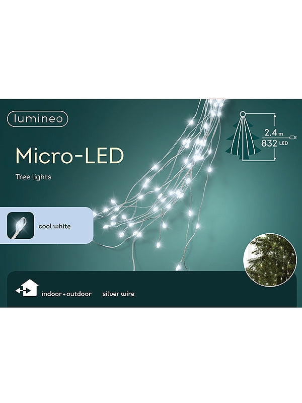 832 Micro LED Tree Lights with White LED Lights