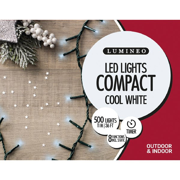 500 LED Compact Twinkle Lights - White
