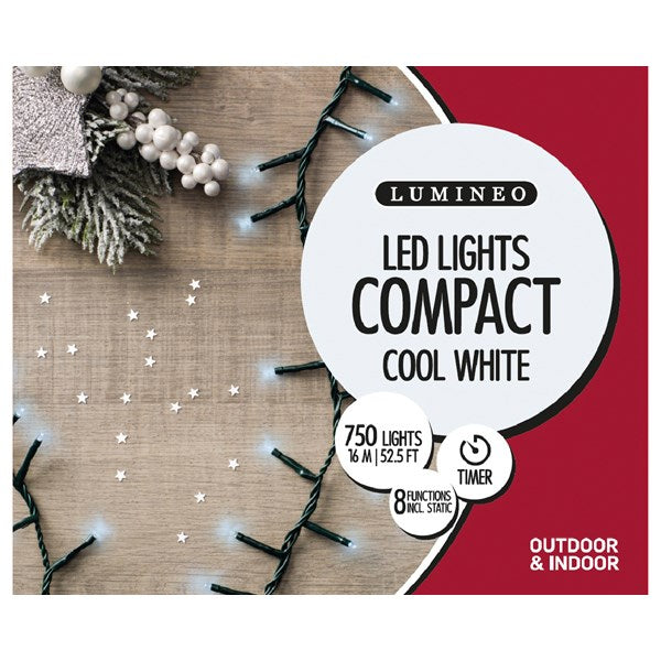 750 LED Compact Twinkle Lights - White