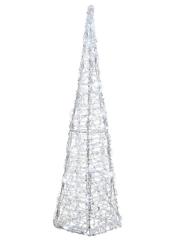 89cm Acrylic Flashing Pyramid - White