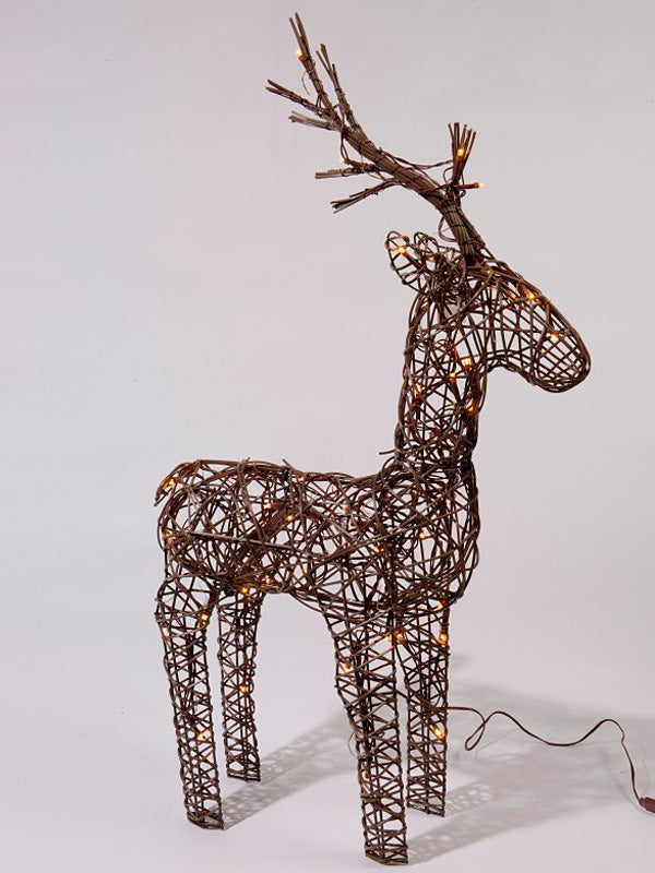 104cm LED Wicker Deer with 72 Warm White LEDs