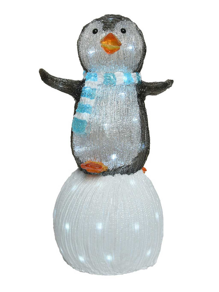 49cm LED Acrylic Penguin on Snowball
