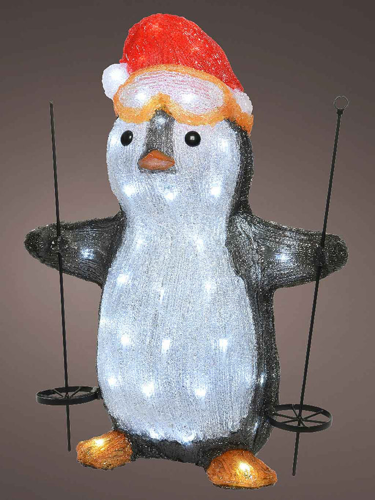56cm Acrylic Penguin with 60 White LEDs