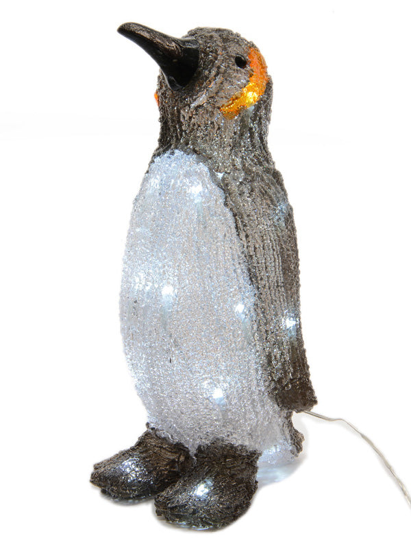 33cm Acrylic Penguin with 24 White LEDs
