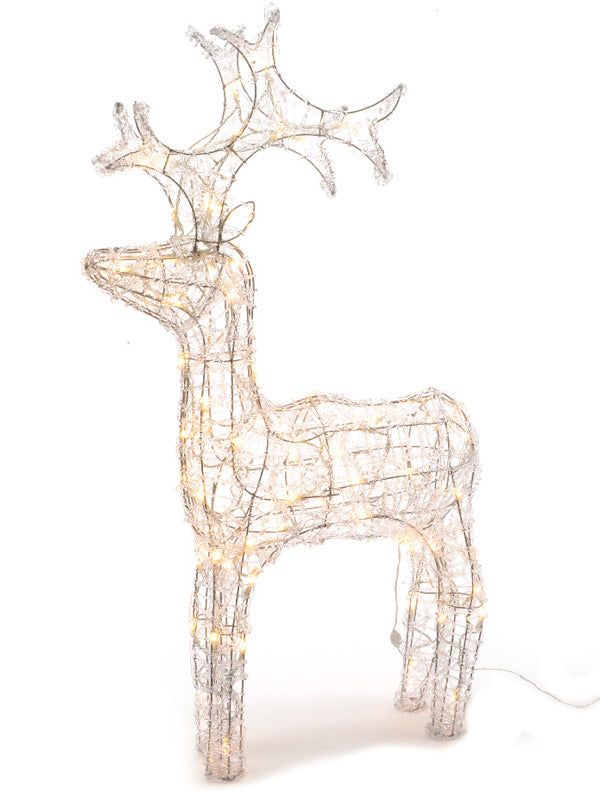60cm LED Acrylic Deer - Warm White