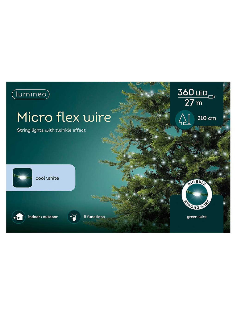 360 Micro LED Multi-function Flex String Lights - White