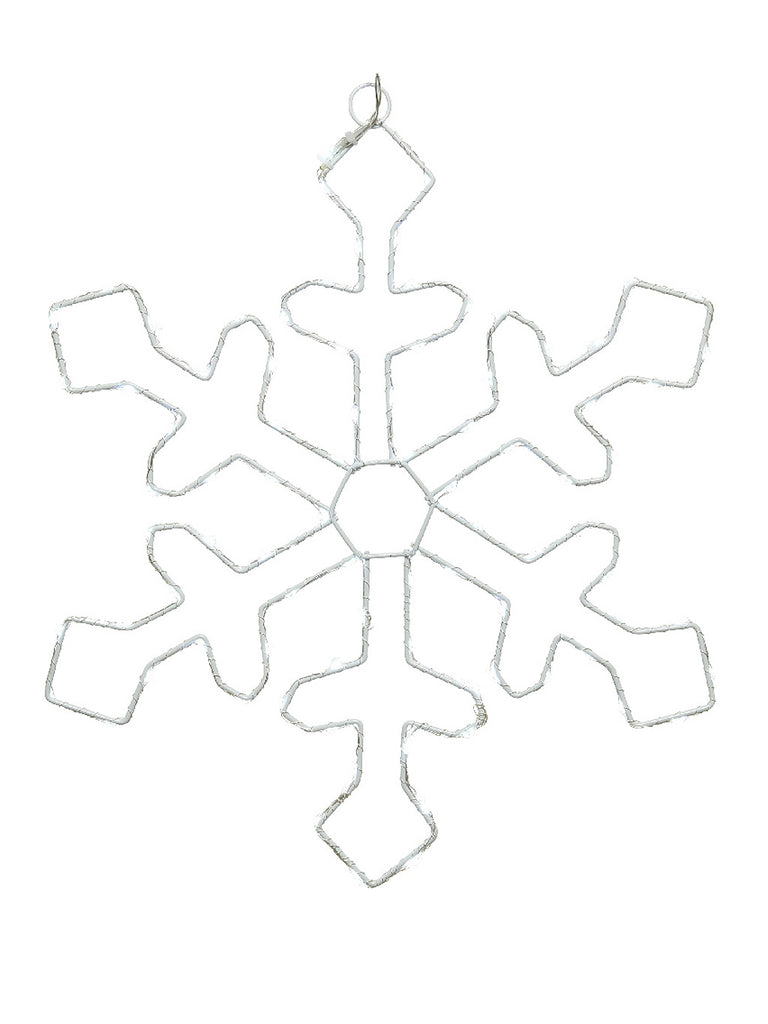 37cm Micro LED Twinkle Outdoor Snowflake - White