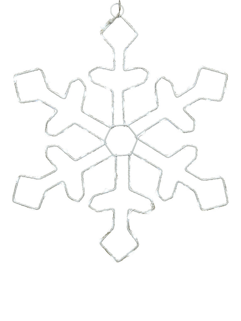 57cm Micro LED Twinkle Outdoor Snowflake - White