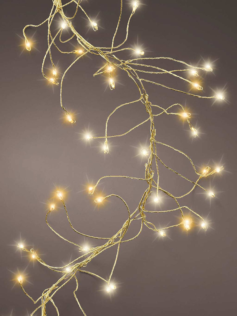 480 Micro LED Multi-function Twinkle Cluster Lights - Warm White & Classic Warm/Gold Cable