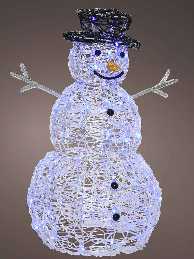 65cm Acrylic Snowman with 80 Colour Changing LEDs
