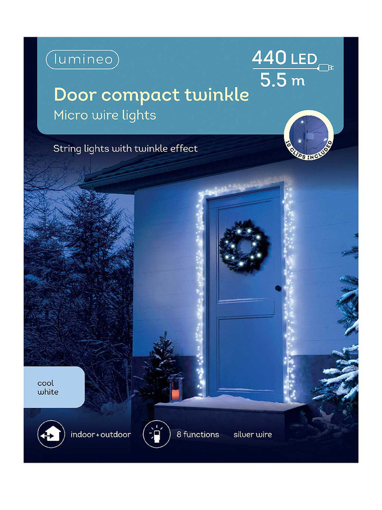440 Micro LED Multi-function Twinkle Door Lights - Silver/White