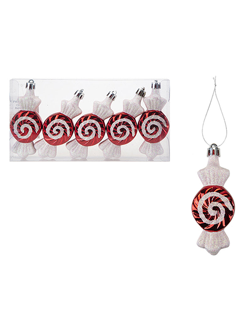Pk 5 x 10cm Candy Cane Sweet Decorations