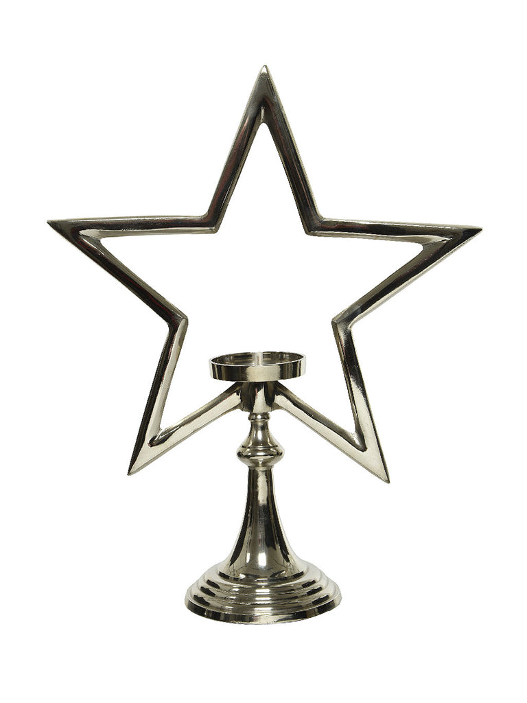 46cm Star Tealight Holder - Nickel Polish