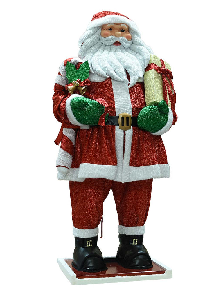 3m (10ft) Santa Outdoor with Beech Wood Foot Iron Base