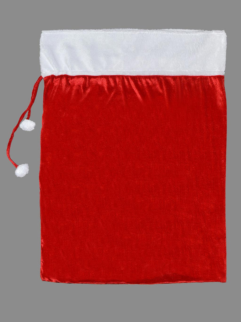100 x 75cm Pom Pom Giant Christmas Sack - Red