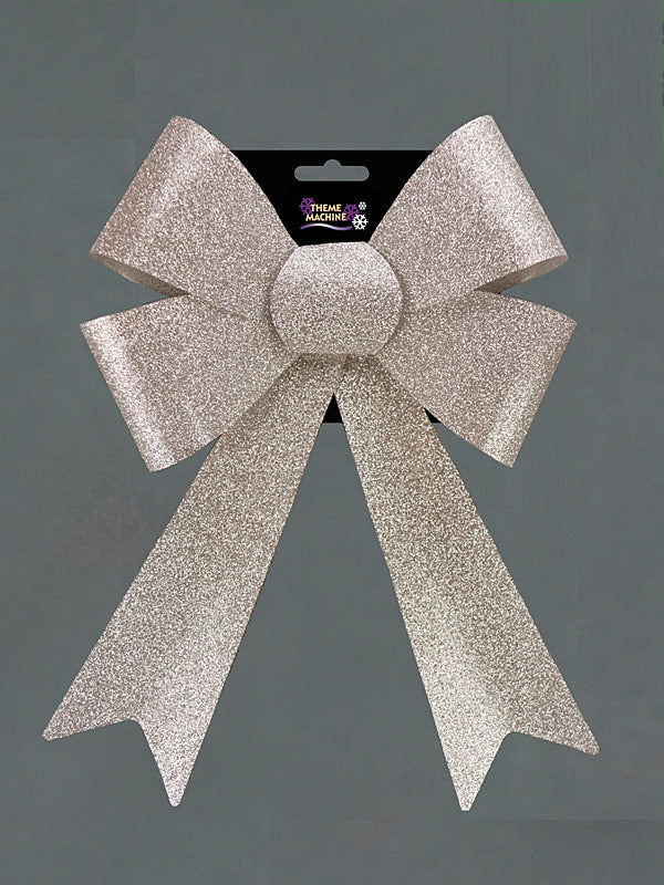 32cm Champagne Glitter Bow