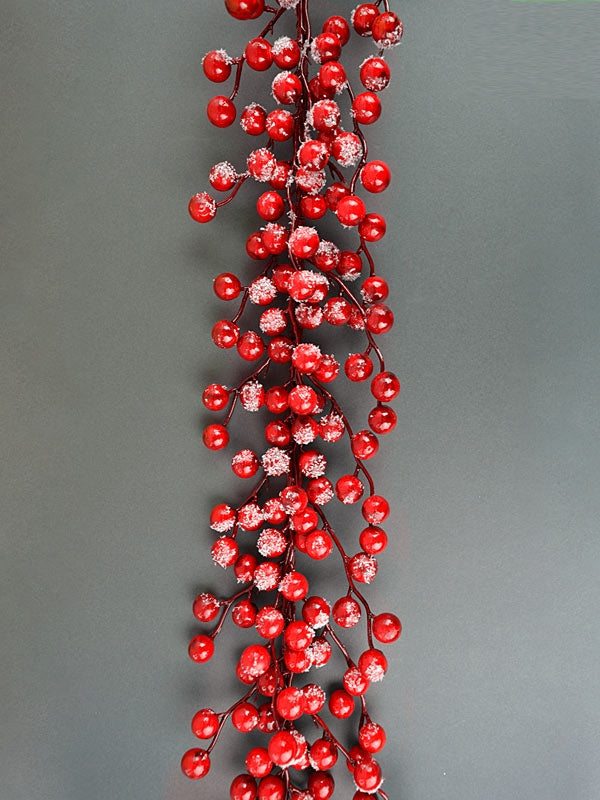 1.8M (6ft) Frosted Cherry Berry Garland
