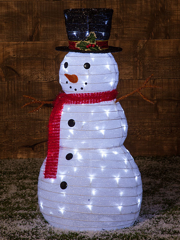 90cm Collapsible Snowman With 80 Twinkle LEDs