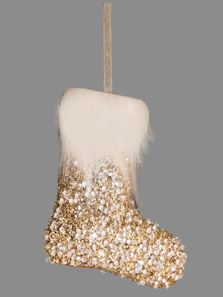 Crystal Stocking Bauble - Champagne