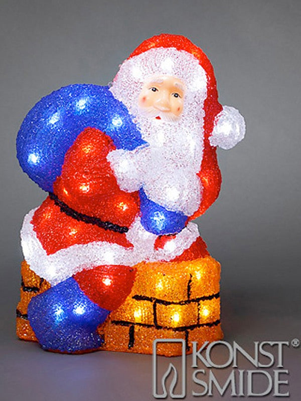 38cm Acrylic LED Santa