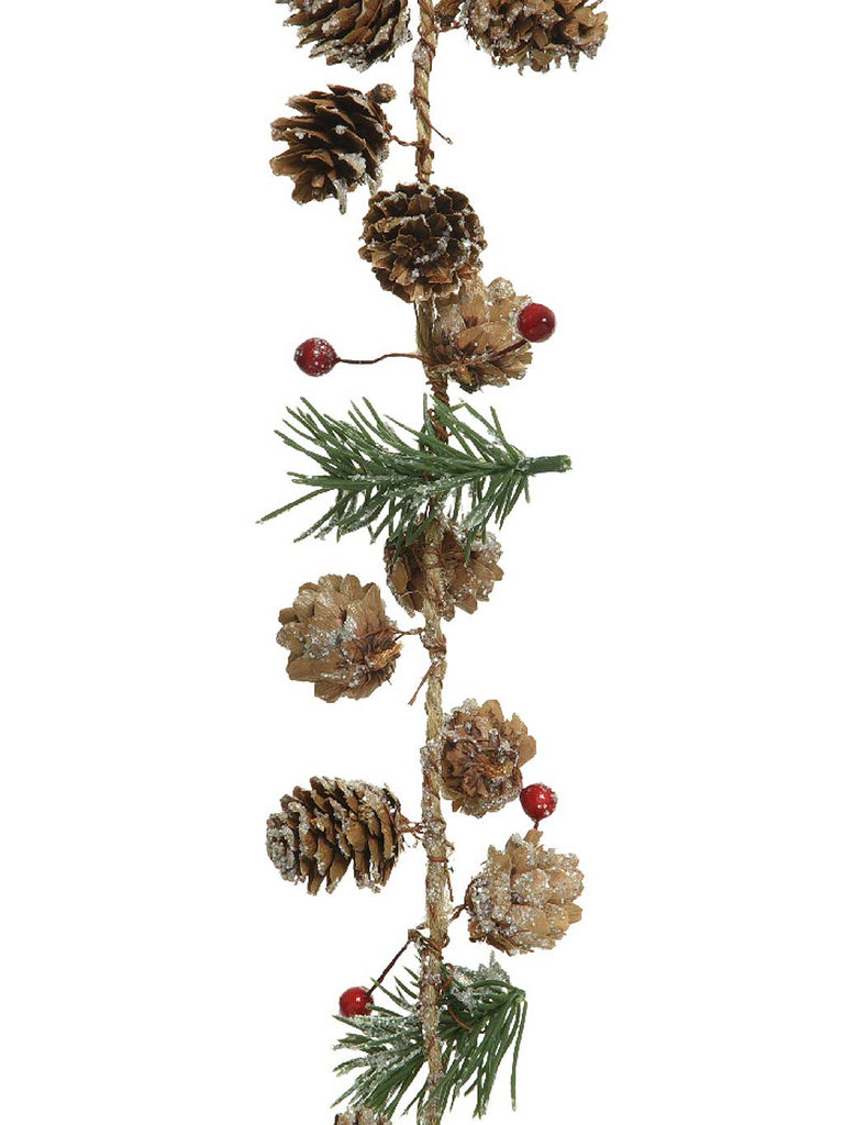 1.5m (5ft) Pinecone Garland With Berries And Pinecones