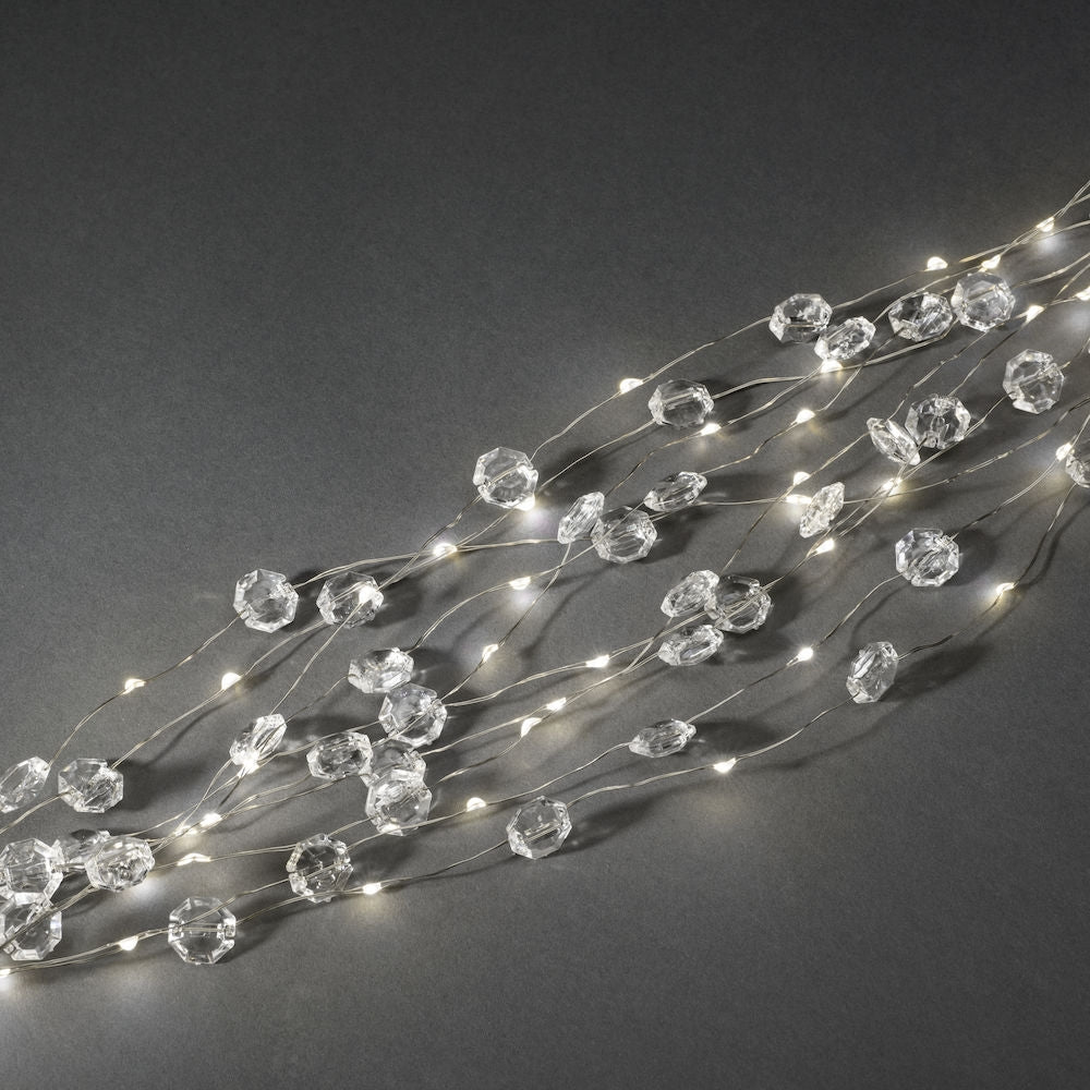 Micro LED Tree Light Set 'Diamond' with Silver Cable 
