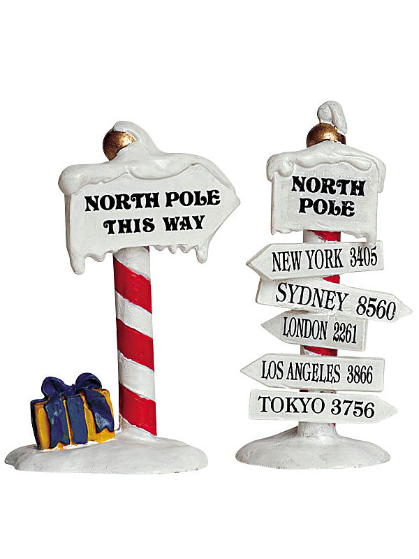 Set of 2 North Pole Signs
