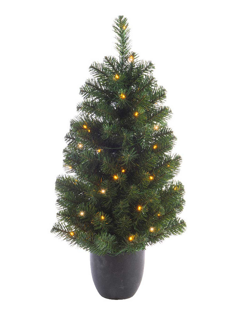 90cm (3ft) Imperial Tree In Pot with 50 Battery Operated LED Lights - Warm White