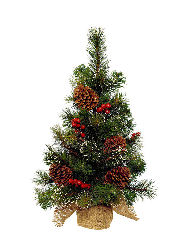 45cm Berry & Pinecone Mini Christmas Tree